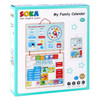 SOKA My Family Calendar Magnetic Wooden Weather Board Wall Mount - Educational Toy Teach Your Child Time Date Week Month Year Weather Holiday Seasons Gift for Kids Girls Boys 3 year old +