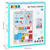SOKA My Family Calendar Magnetic Wooden Weather Board Wall Mount - Educational Toy Teach Your Child Time Date Week Month Year Weather Holiday Seasons Gift for Kids Girls Boys 3 year old +