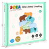 SOKA Wooden Wild Animal Stacking Toy Balancing Building Farm Shaped Blocks Developmental Montessori Toy Set Perfect Gift for Kids Toddlers Children Boy Girl Ages 3 year old +