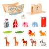 SOKA Wooden Noah’s Ark Animal Boat Shape and Blocks Sorter Developmental Puzzle Activity Toy Playing Set Miniature Display Model Figures for Kids Children Girls Boys Ages 3 year old +