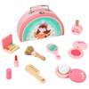 SOKA Wooden Makeup Pretend Play Toy Set Vanity Beauty Cosmetic Make Up Kit with Cute Case Makeover Role Play Games for Kids Children Little Girls Ages 3 year old +