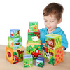 SOKA 10pcs Farm Animals Stacking Cubes Balancing Building Farm Animal Boxes Educational Developmental Montessori Learning Blocks Toy Set Gift for Kids Toddlers Children Boy Girl Ages 12 month old +