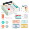 SOKA Wooden New Cash Register Classic Cashier Role Play Supermarket Shopping Checkout Money Till Toy Educational Learning Pretend Playset Perfect Gift for Kids Children Girls Boys 3 year old +