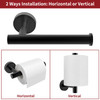 Vinsani Toilet Roll Holder Dispenser Wall Mounted Stainless Steel Minimalist Modern Style Rust Resistant Rotate Proof Toilet Paper Holder for Bathroom & Kitchen