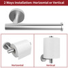 Vinsani Toilet Roll Holder Dispenser Wall Mounted Stainless Steel Minimalist Modern Style Rust Resistant Rotate Proof Toilet Paper Holder for Bathroom & Kitchen