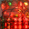 Vinsani Globe Fairy String Lights 26ft 60LED Battery Operated 7 Multicoloured Glow Waterproof Indoor Outdoor Xmas Christmas Tree Decoration Bulb Lighting for Bedroom Patio Garden Party Home Wedding