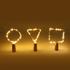 Vinsani 10Pk Wine Bottle Lights with Cork 2m/6.5ft 20LED Battery Operated Fairy String Lights Bendable Copper Wire Waterproof Table Centrepieces Christmas Decorations Indoor Outdoor – Warm White