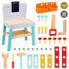 SOKA My First Workbench Wooden Carpenter Workstation DIY Tools Play Set Wood Craft Construction Builder Workshop Kit Pretend Play Preschool Learning Toy Gift for Kids Children Boys Ages 3 year old +