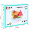 SOKA Wooden Ice Lollies 7 Pieces Ice Cream Popsicle Selection Pretend Play Set Colourful Variety Lolly Shop Food Stand Toy Set Perfect Gift for Kids Children Girl Ages 3 year old +