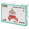 SOKA Wooden Dressing Table Top Vanity Mirror Pretend Play Toy Set Beauty Glam Cosmetic Make Up Accessories Kit Makeover Role Play Games for Kids Little Children Girls Ages 3 year old +