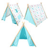 SOKA Camping Countryside Teepee Tent for Kids Children Boys Girls Toddler Indoor Outdoor Foldable Play Tent Tipi Cotton Canvas Dinosaur Playhouse for Bedroom Garden Camp Beach 