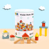 SOKA 100 pcs Wooden Building Blocks Neutral Coloured Shape Bricks Construction Developmental Stacking Sensory Toy Set for Kids Toddlers Children Boy Girl Ages 12 Months +