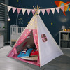 SOKA Teepee Tent for Kids Foldable Cotton Canvas Indoor Outdoor Playhouse Tipi Play Tent with Windows & Carry Case Perfect for Home Bedroom Garden Camping Beach - Children Boys Girls