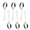 Vinsani Tea Spoons, Set of 6 or 12 Stainless Steel Teaspoons, Coffee Tea Dessert Silverware Flatware Ideal for Latte Coffee, Espresso, Hot Chocolate, Desserts & Ice Cream– 14cm / 5.5 inch (Silver)