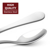 Vinsani Long Handle Latte Spoons, Set of 12 Stainless Steel Spoons Coffee Tea Dessert Silverware Ideal for Latte Coffee, Espresso, Hot Chocolate, Desserts & Ice Cream– 20cm / 7.8 inch (Silver)