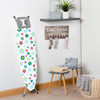 Vinsani Modern Printed Ironing Board Cover Quicker & Easier Ironing Universal Multi Fit 3mm Foam Layer 100% Cotton Material Easy Fit with Shrink Rope 135 x 46 cm (Iron Board not included)