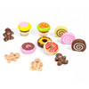 SOKA Cake Collection Wooden Set 12 PCS Pretend Play Toys Afternoon Tea Party Muffins Cakes Donuts Dessert Food Playset Role Play Game Early Educational for Kids Children Girls Boys 3 years old +