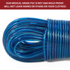 Vinsani 50m Washing Line Rope Strong Steel Core Laundry Clothes Lines - Rot, Mould & Weather Resistant Thick Strong Plastic PVC Cover Garden Outdoor – Blue