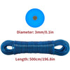 Vinsani 50m Washing Line Rope Strong Steel Core Laundry Clothes Lines - Rot, Mould & Weather Resistant Thick Strong Plastic PVC Cover Garden Outdoor – Blue