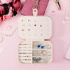 Vinsani Vanity Jewellery Make-Up Box Organiser PU Leather Portable Jewelry Storage Travel Accessories Holder Case Display Tray Gift for Women Ladies Girls Necklace Earrings Bracelets Rings Makeup