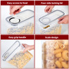 Vinsani 4 Pack Cereal Container Set Plastic Food Kitchen Storage Container Practical Airtight Lids Leak-Proof Cereal Dispenser Ideal for Cereal, Pasta, Sugar, Flour, Rice 