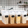 Vinsani 4 Pack Cereal Container Set Plastic Food Kitchen Storage Container Practical Airtight Lids Leak-Proof Cereal Dispenser Ideal for Cereal, Pasta, Sugar, Flour, Rice 