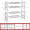 Vinsani 2/3/4/5 Tier Minimalist Shoe Rack Extendable Adjustable Metal Organiser Open Storage Stand Heavy Duty Storage Unit Easy Assembly – Black & Grey