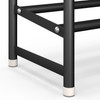 Vinsani 2/3/4/5 Tier Minimalist Shoe Rack Extendable Adjustable Metal Organiser Open Storage Stand Heavy Duty Storage Unit Easy Assembly – Black & Grey