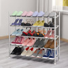 Vinsani 2/3/4/5 Tier Minimalist Shoe Rack Extendable Adjustable Metal Organiser Open Storage Stand Heavy Duty Storage Unit Easy Assembly – Black & Grey