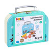 SOKA Wooden Lunchbox Sandwich Set Traditional Lunch Box with Play Food Sandwich Banana Yogurt Pretend Role Play Game Educational Development Perfect Gift for Kids Children Girls Boys 3 years old +