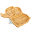 Vinsani Bamboo Elephant Plate Bowl and Spoon Set for Baby/Toddler, Suction Plate, Stay-Put Non-Slip Base Design, Hypoallergenic, Food-grade Silicone and BPA-Free Baby Feeding Set