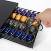 Vinsani 40 Coffee Pod Storage with Sliding Drawer for Nespresso Vertuo Vertuoline Pods Capsules Durable Space Saving Stackable Pods Holder Tray Organiser Box Anti-Vibration Design