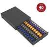 Vinsani 40 Coffee Pod Storage with Sliding Drawer for Nespresso Vertuo Vertuoline Pods Capsules Durable Space Saving Stackable Pods Holder Tray Organiser Box Anti-Vibration Design
