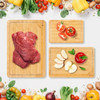 Vinsani Bamboo Chopping Board Set of 3 Wooden Kitchen Cutting Board Serving Platter 100% Natural Organic Bamboo Eco-Friendly Hypoallergenic Various Sizes Perfect for Cutting Meat Cheese & Fruit