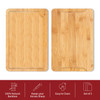 Vinsani Bamboo Chopping Board Set of 3 Wooden Kitchen Cutting Board Serving Platter 100% Natural Organic Bamboo Eco-Friendly Hypoallergenic Various Sizes Perfect for Cutting Meat Cheese & Fruit