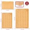 Vinsani Bamboo Chopping Board Set of 3 Wooden Kitchen Cutting Board Serving Platter 100% Natural Organic Bamboo Eco-Friendly Hypoallergenic Various Sizes Perfect for Cutting Meat Cheese & Fruit