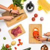 Vinsani Bamboo Chopping Board Set of 3 Wooden Kitchen Cutting Board Serving Platter 100% Natural Organic Bamboo Eco-Friendly Hypoallergenic Various Sizes Perfect for Cutting Meat Cheese & Fruit
