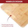 Vinsani Bamboo Chopping Board Set of 3 Wooden Kitchen Cutting Board Serving Platter 100% Natural Organic Bamboo Eco-Friendly Hypoallergenic Various Sizes Perfect for Cutting Meat Cheese & Fruit