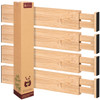Vinsani Bamboo Drawer Dividers Set of 4 Spring-Loaded Drawer Organiser Expandable Adjustable Drawer Separator Partitions for Kitchen Utensils Clothes Dresser Tools Home and Office 