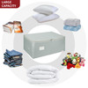Vinsani Storage Bags Organiser 50L/105L Capacity Double Zipper Card Markings Strong Handles Moisture-Proof Underbed Storage Moving Bag For Clothes Toys Beddings Comforter