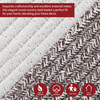 Vinsani Laundry Basket Natural Cotton Hand-Woven Rope Hamper Two Tone Scandinavian Home Décor Minimalist Aesthetic Storage For Clothes Baby Toys Nursery Bathroom and Bedroom Use