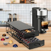 Vinsani Nespresso Vertuo Vertuoline Compatible Coffee Pod Holder – 60 Capsules 2 Tier Sliding Drawer Durable Space Saving Stackable Pods Holder Tray Organiser Box Anti-Vibration Design