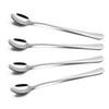 Vinsani Long Handle Latte Spoons Stainless Steel Spoons Coffee Tea Dessert Silverware Ideal for Latte Coffee, Espresso, Hot Chocolate, Desserts & Ice Cream– 20cm / 7.8 inch (Silver)