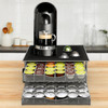 Vinsani 72 Capsules Coffee Pod Storage with 2 Sliding Drawers - Non Slip Surface Stackable Holder Organiser Box Coffee Capsules Tray Coffee Machine Stand for Dolce Gusto Coffee Pods