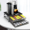Vinsani 72 Capsules Coffee Pod Storage with 2 Sliding Drawers - Non Slip Surface Stackable Holder Organiser Box Coffee Capsules Tray Coffee Machine Stand for Dolce Gusto Coffee Pods