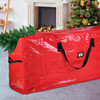 Vinsani Red Jumbo Heavy Duty Christmas Tree Storage Bag Fits 9FT Tall Xmas Trees PVC Reinforced Waterproof Xmas Tree Bag Storage Bag