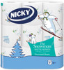 Nicky Snowman Toilet Tissue | Value Pack with 9 Rolls | 168 Sheets Per Roll | 3-Ply Softness | Official Snowman & Snowdog Design | FSC Certified Paper