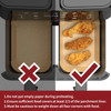 Vinsani Air Fryer Liners - Food Grade Parchment Paper Liners | 21.8 x 14cm (8.6 x 5.5in) Non-Stick Greaseproof Sheets for Kitchen Oven Pans Air Fryer Accessories Easy Cleanup