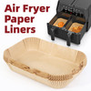 Vinsani Air Fryer Liners - Food Grade Parchment Paper Liners | 21.8 x 14cm (8.6 x 5.5in) Non-Stick Greaseproof Sheets for Kitchen Oven Pans Air Fryer Accessories Easy Cleanup