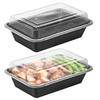 Vinsani 1 Compartment Meal Prep Containers – 10/20/30 Pack 28oz BPA-Free Reusable Plastic Food Storage Trays with Lids, Stackable Bento Lunch Boxes – Microwave, Freezer & Dishwasher Safe
